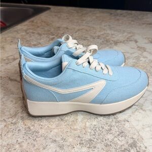 2 PAIR OF Dolce Vita Light Blue and Cream Sneakers
